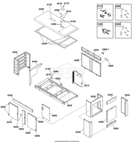 Enclosure Group Diagram and Parts List for 076167-02  Briggs and Stratton Generator